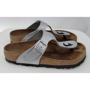 BIRKENSTOCK Gizeh Birko-Flor Metallic Silver